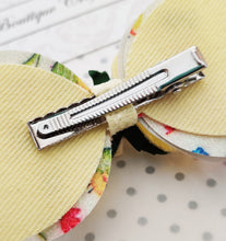 Load image into Gallery viewer, Easter Chick Girls Hair Bow Clip - Yellow and White