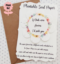 Load image into Gallery viewer, Seeded flower card for Father's Day