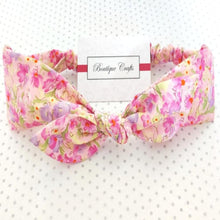 Load image into Gallery viewer, Knotted tie wrap headband - Pink Floral