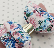 Load image into Gallery viewer, Floral Girls Stacked Hair Bow - Rose Prints