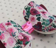 Load image into Gallery viewer, Floral Girls Stacked Hair Bow - Rose Prints
