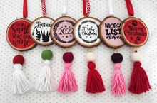 Load image into Gallery viewer, Christmas Wood Slice Ornaments