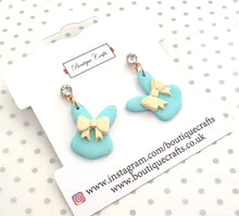 Load image into Gallery viewer, Handmade Bunny Bow Earrings