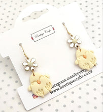 Load image into Gallery viewer, Handmade Chick Drop Earrings
