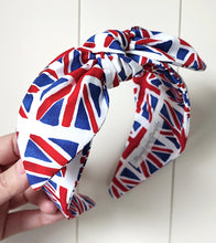 Load image into Gallery viewer, Union Jack Headband - King's Coronation Hair Bow
