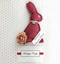 Load image into Gallery viewer, Felt Lavender wool bunny decoration - Pink