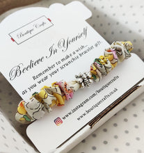 Load image into Gallery viewer, Skinny Liberty Scrunchie Bracelet - "Beelieve in Yourself" keepsake gift