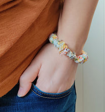 Load image into Gallery viewer, Skinny Liberty Scrunchie Bracelet - "You are strong" positivity keepsake gift