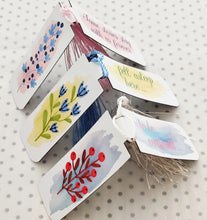 Load image into Gallery viewer, Magnetic Bookmark - Floral Bookmark with Tassel