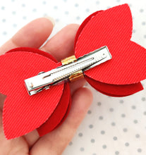 Load image into Gallery viewer, Red Velvet Personalised Christmas Hair Bow