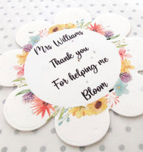 Load image into Gallery viewer, Thank you teacher seeded flower