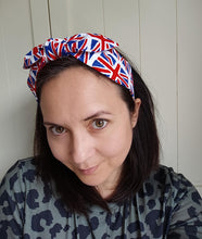Load image into Gallery viewer, Union Jack Headband - King's Coronation Hair Bow
