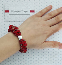 Load image into Gallery viewer, Valentine's / Galentine's Skinny Liberty Scrunchie Bracelet - keepsake gift