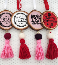 Load image into Gallery viewer, Christmas Wood Slice Ornaments