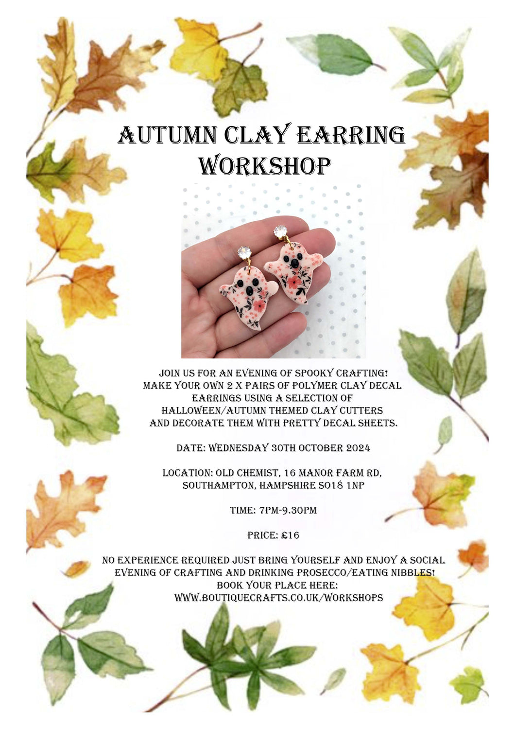 Autumn Clay Earring Workshop