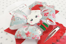 Load image into Gallery viewer, Christmas Hair Bow Clip Set - Santa Cloud
