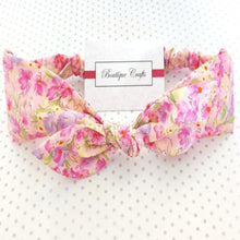 Load image into Gallery viewer, Knotted tie wrap headband - Pink Floral
