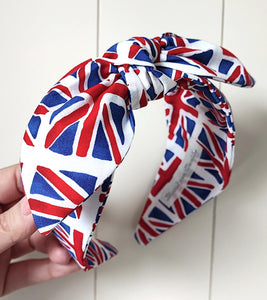Union Jack Headband - King's Coronation Hair Bow