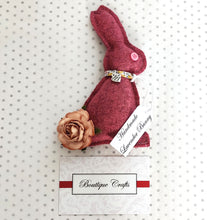 Load image into Gallery viewer, Felt Lavender wool bunny decoration - Pink
