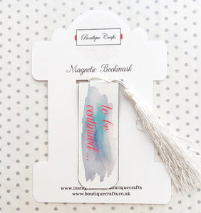 Magnetic Bookmark - Floral Bookmark with Tassel