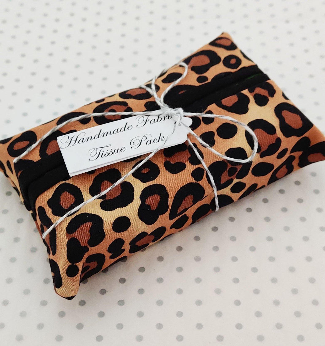 Handmade fabric tissue holder - Animal Print - BoutiqueCrafts