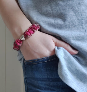 Valentine's / Galentine's Skinny Liberty Scrunchie Bracelet -  keepsake gift