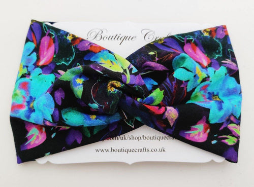 Twist detail stretchy headband - Electric Brights - BoutiqueCrafts